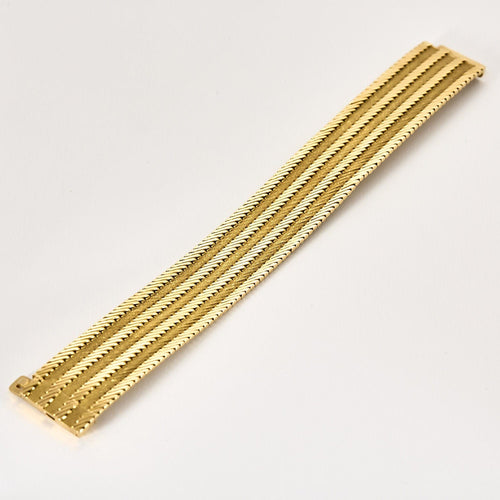 Bracelet Georges Lenfant - Bracelet tissu Sergé en or jaune 58 Facettes ALE4617