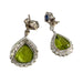 Earrings Art Deco style platinum earrings with diamonds, sapphires and pears 58 Facettes Q27B