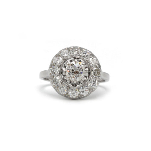 Bague 52 Bague Marguerite - Platine & Diamants 58 Facettes 250358R