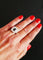 Bague 54.5 Bague saphir et diamants, monture or blanc 58 Facettes C23-10