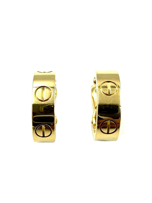 Boucles d'oreilles CARTIER. Collection "LOVE", créoles or jaune 18K 58 Facettes