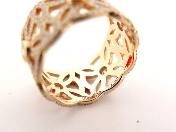 Bague 53 bague PIAGET extremely dentelle en or rose 18k diamants t53 58 Facettes 264232