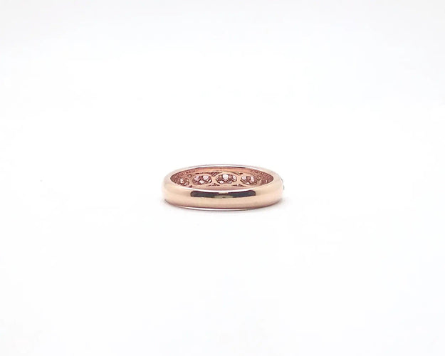 Bague bague en or rose et saphir rose 58 Facettes 5268