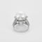 Bague 52,5 Bague en or blanc, perle de culture blanche et diamants 58 Facettes RAM3104