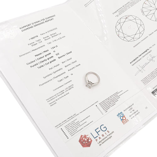 Bague 52 Bague Solitaire Or blanc Diamant 58 Facettes 2414341CN