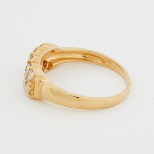 Bague 55 Bague Or Jaune avec Diamants 58 Facettes RÉF 6066/16