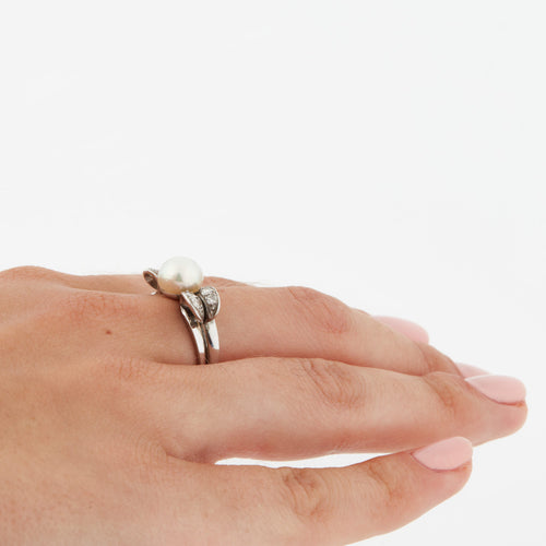 Bague 52 BAGUE EN OR BLANC ET PLATINE 18 CARATS 58 Facettes REF 10202/12