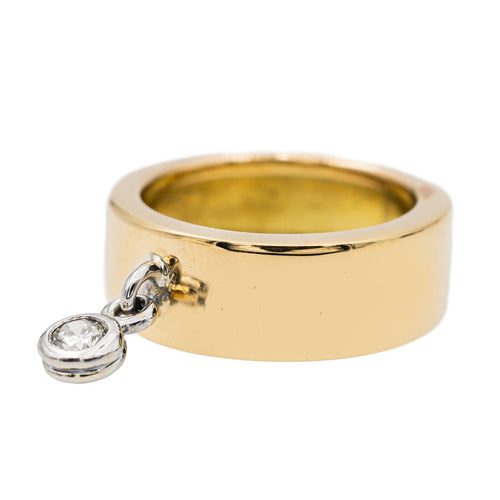 Bague 47.5 Bague Or jaune, Or blanc Diamant 58 Facettes 2697404CN