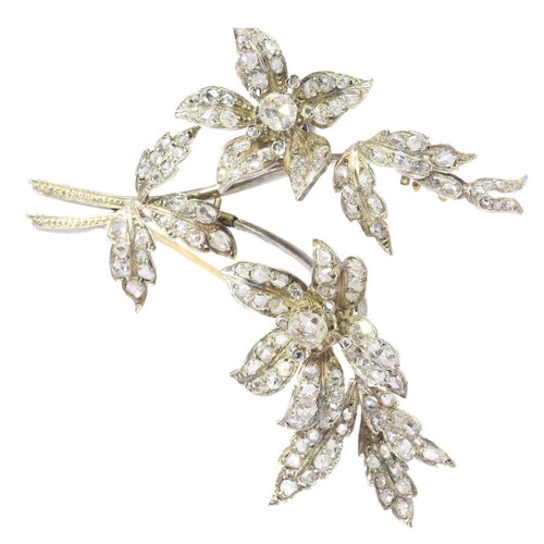 Broche Beauté tremblante : broche victorienne inspirée de la nature des années 1850 58 Facettes 20297-0356