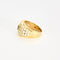 Bague 57 Bague or jaune, saphir central, sertie de 38 diamants 58 Facettes 1-0000102/2