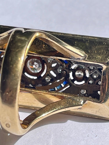 Bague 54 Rare bague Art Déco diamants 58 Facettes