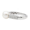 Bague 53 Bague Cocktail Or blanc Perle, Diamant 58 Facettes 2686301CN