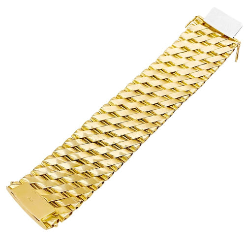 Bracelet Bracelet Sterlé Paris, or jaune, platine, diamants. 58 Facettes 34886