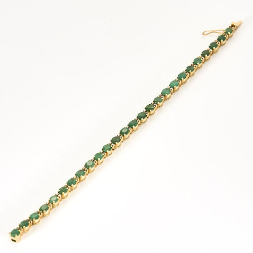 Bracelet Bracelet en or jaune et émeraudes 58 Facettes RSY0381