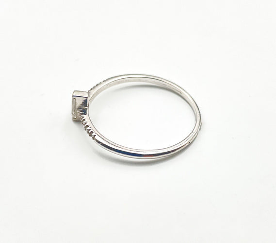 Bague 55 Bague Diamant Baguette Vintage 58 Facettes