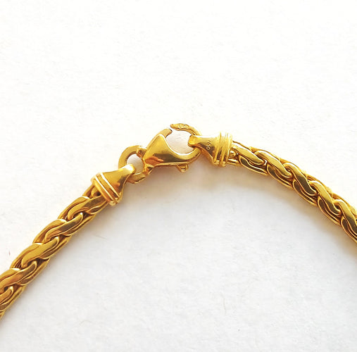Collier Collier or jaune, maille en S 58 Facettes 596/3