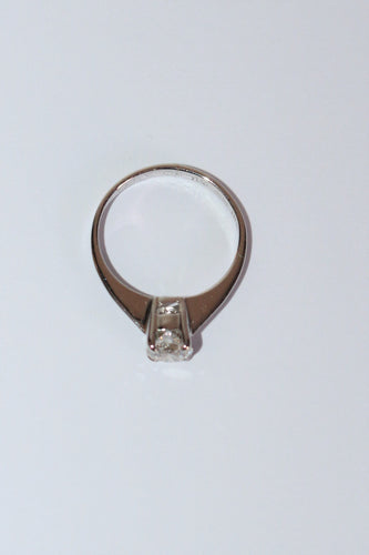 Bague Solitaire Sur Or Blanc 0.53 ct