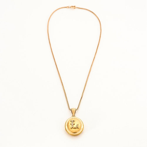 Collier Collier ancien début XXe avec pendentif porte photo 58 Facettes