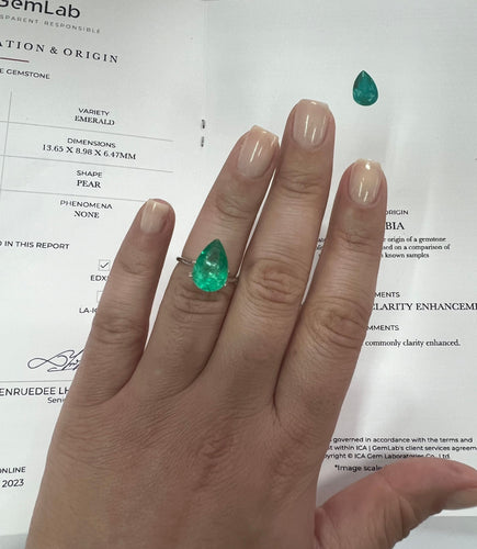 Émeraude colombienne de 4,04 carats avec certificat 58 Facettes COL-2