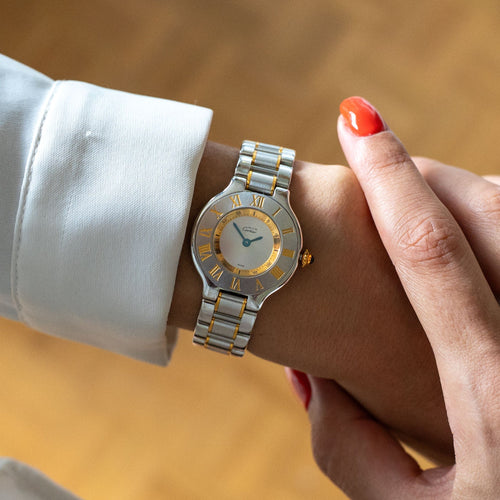 Montre Cartier - Montre Must 21 - Cadran argenté - SM 58 Facettes