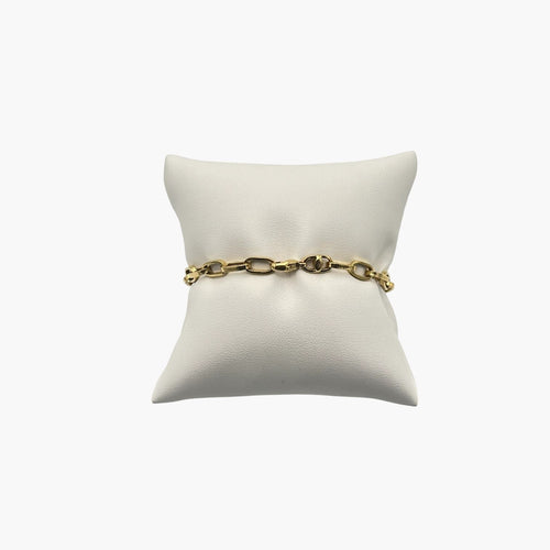 Bracelet Bracelet maille trombone en or jaune 750 58 Facettes 149064432