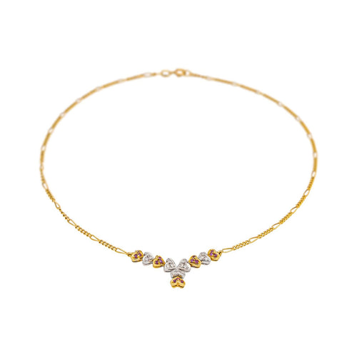 Collier  Or jaune, Or blanc Diamant, Rubis