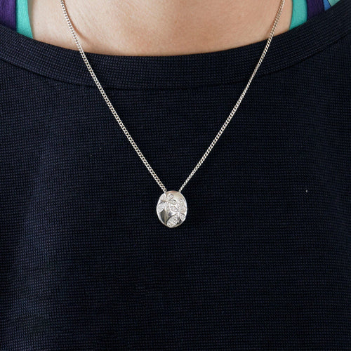 Pendentif Pendentif or blanc pavé de diamants 58 Facettes 340663