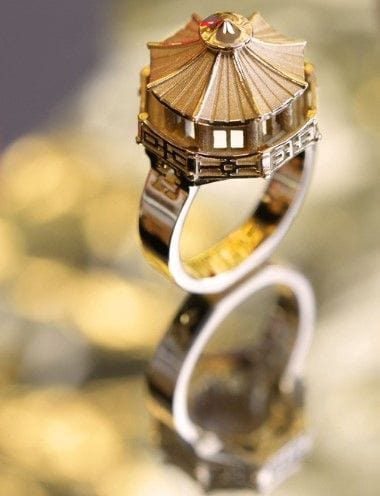 Bague TOURNAIRE Pagode, collection architecte, bague 58 Facettes 123577.03