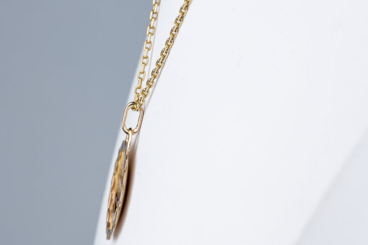 Collier Collier Pendentif Augis 18 carats Or jaune  + qu'hier - que demain  0.06ct Rubis 58 Facettes CLAUGIS-107