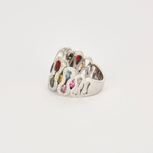 Bague or blanc TUTTI FRUTTI