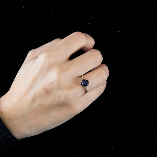 Bague 55 MELLERIO - Bague platine, or jaune, saphir et diamants 58 Facettes J1PT666-0000