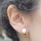 Boucles d'oreilles - Boucles d'oreilles en or jaune et blanc 18 carats