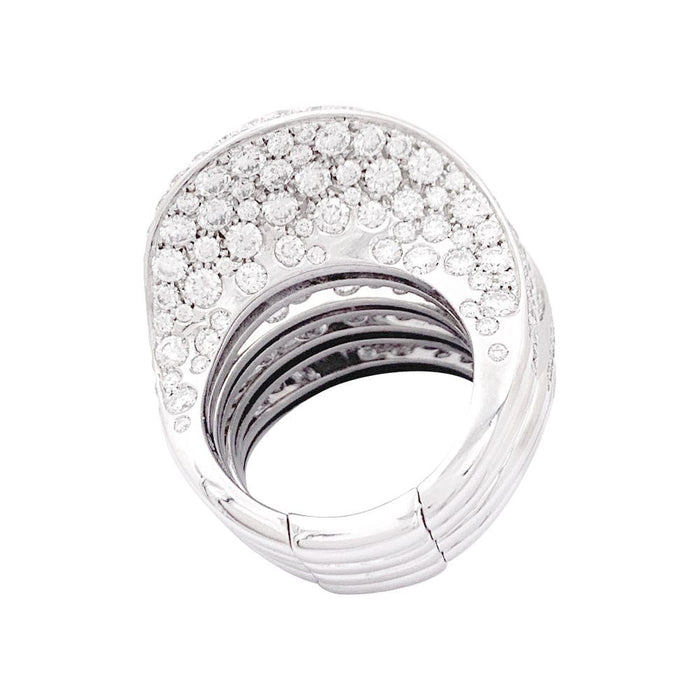 Bague 53 Bague De Grisogono "Onde" or blanc, diamants. 58 Facettes 33895