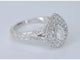Bague 54 Bague entourage en or blanc en forme de larme avec diamants 58 Facettes 2048