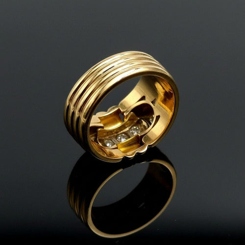 Bague Anello a Fascia con Diamanti in Stile Art Déco 58 Facettes