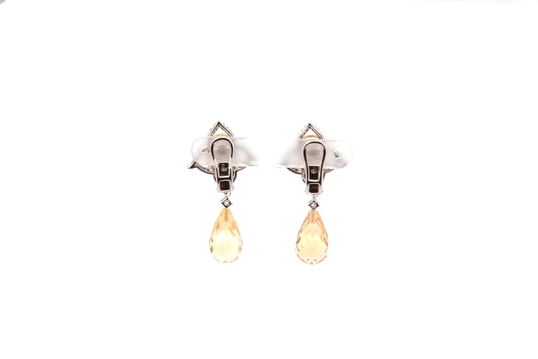 Boucles d'oreilles Boucles d'oreilles citrines et diamants 58 Facettes 26342dv