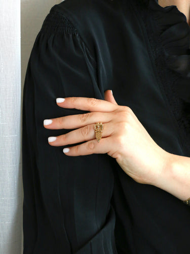 Bague 51 Bague vintage ceinture or jaune 58 Facettes 1034.7