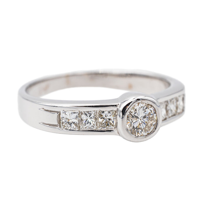 Bague Solitaire Or blanc Diamant