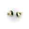 Boucles d'oreilles Clous d'oreilles pyramidaux en malachite Signature en or 14 carats 58 Facettes