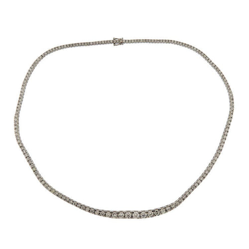 Collier Collier tennis en or blanc avec diamants de 11,83 ct 58 Facettes G3801