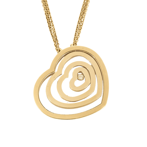 Collier CHOPARD - Collier HAPPY SPIRIT or jaune, diamant 58 Facettes BO/250014