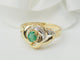 Bague 52.5 Bague vintage en or jaune, émeraude et diamants 58 Facettes 33274