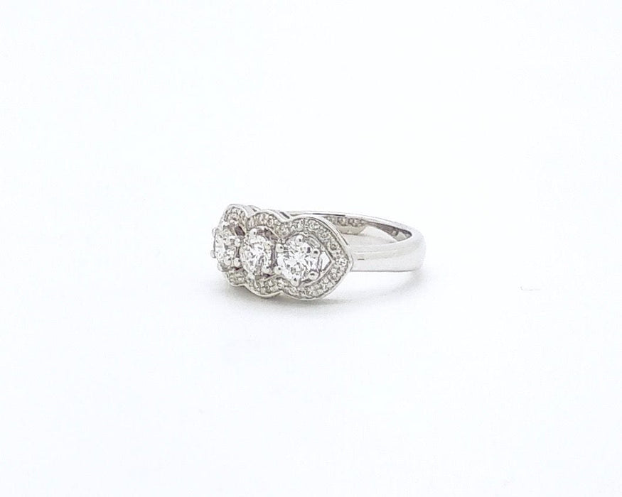 Bague BAGUE TRILOGIE EN OR BLANC 0,91 CT 58 Facettes