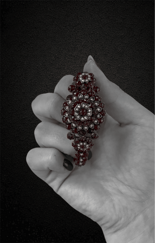 Bracelet Bracciale Austroungarico con Granato Piropo 58 Facettes