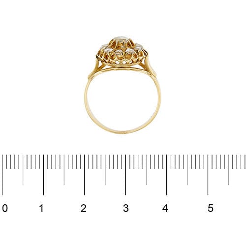 Bague 52 Bague fleur sertie de diamants de 0,65 ct 58 Facettes 36479