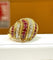 Bague 53 Bague ancienne en or jaune rubis et diamants 58 Facettes