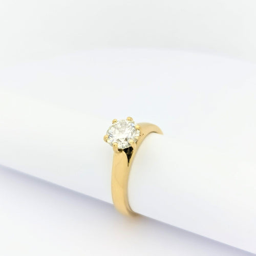 Solitaire or jaune et diamant 58 Facettes 28911