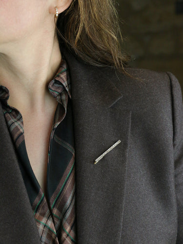 Broche Broche Belle Epoque or jaune diamants taille rose 0,4 carat 58 Facettes 1022.8