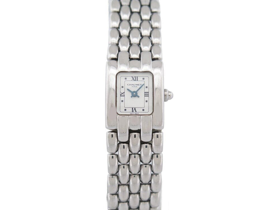 Montre montre CHAUMET khesis 22k 21mm quartz classique acier palladie 58 Facettes 262537