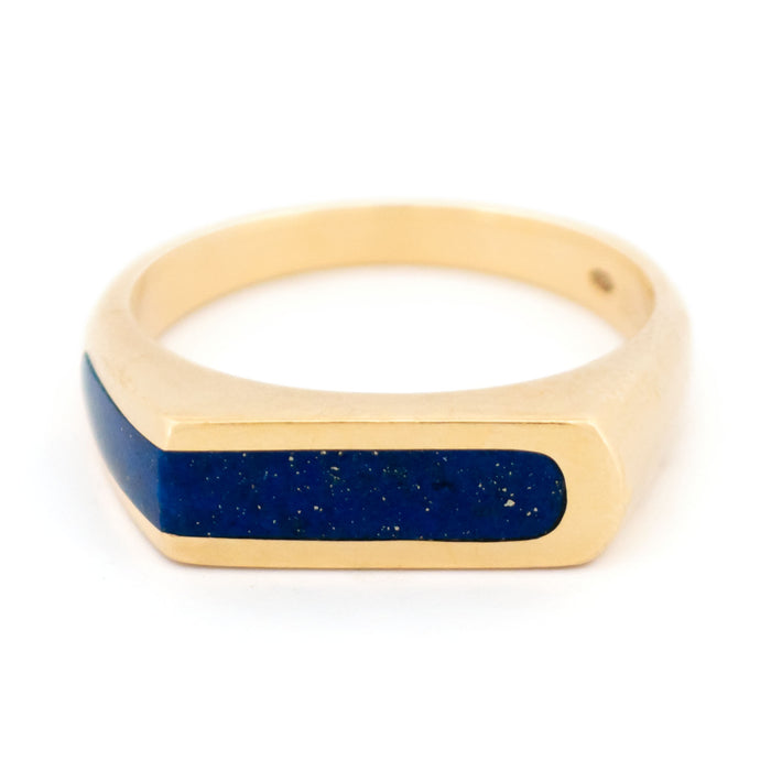 Bague en or jaune et lapis-lazulis